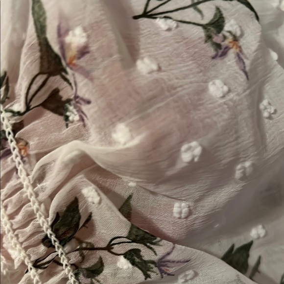 o.p.t White and Green Tiered Ruffled Sundress - Picture 8 of 12